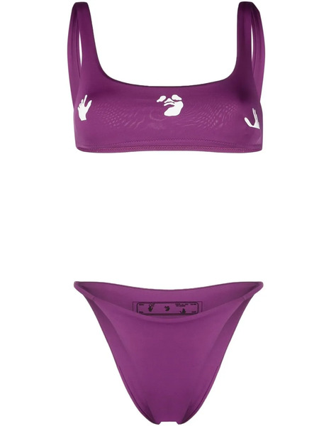 Off-white Bikini Swimming Man - Morado 