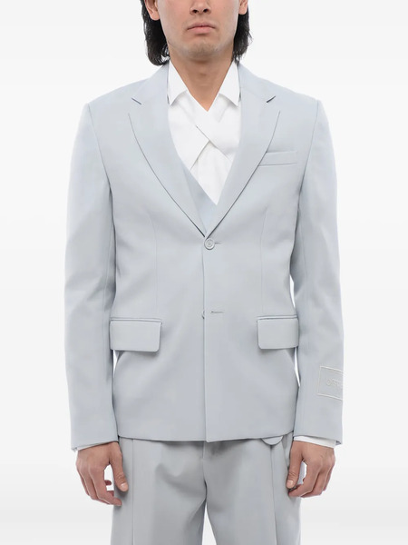  Off-white Blazer Con Botones - Azul 