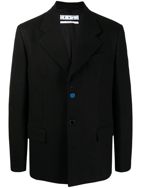  Off-white Blazer Con Botones - Negro 