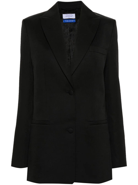  Off-white Blazer Con Botones - Negro 