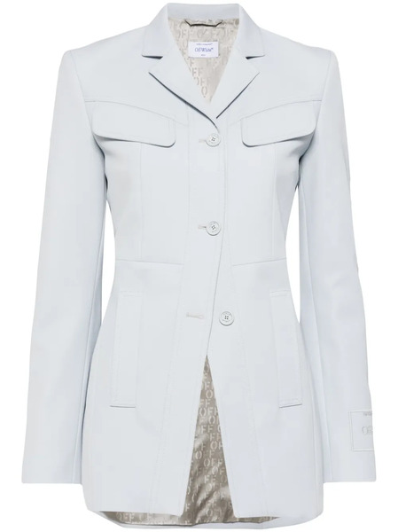  Off-white Blazer Con Logo Bordado - Azul 