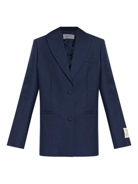  Off-white Blazer Con Parche Del Logo - Azul 