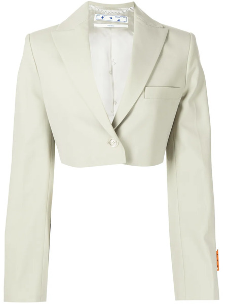  Off-white Blazer Corto Con Botones - Neutro 