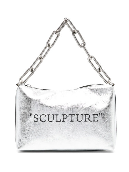 Off-white Bolso De Hombro Block Pouch - Plateado 