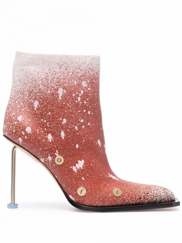  Off-white Botas Con Tacón Stiletto - Naranja 