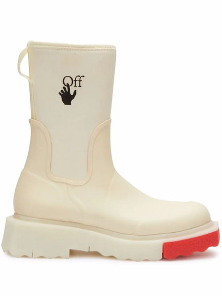  Off-white Botas De Lluvia Con Logo Estampado - Neutro 