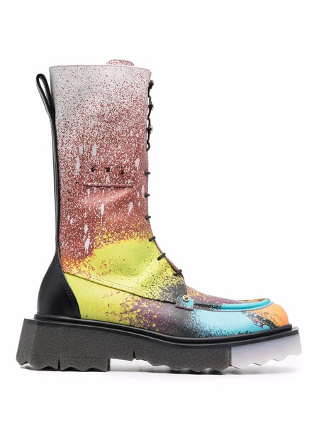  Off-white Botas Sponge Con Efecto De Salpicadura De Pintura - Negro 