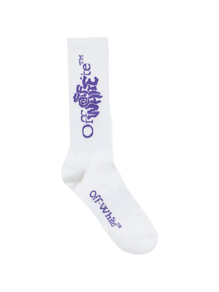 Off-white Calcetines De Canalé Diagonal - Blanco 