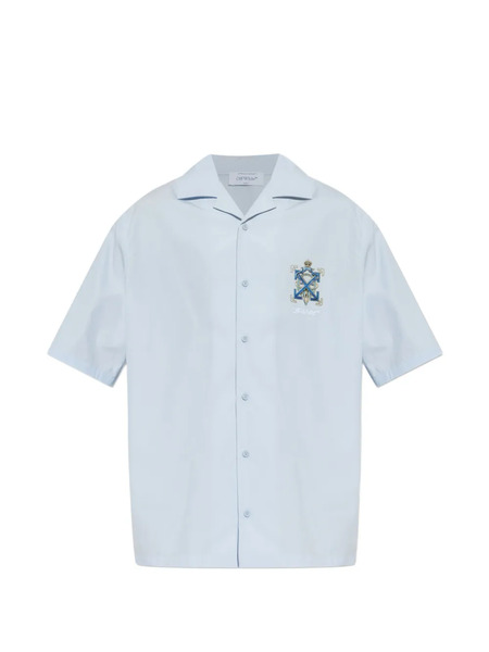  Off-white Camisa Con Apliques - Azul 