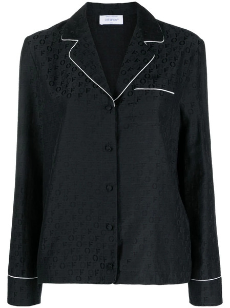  Off-white Camisa Off Jacq Pajama - Negro 