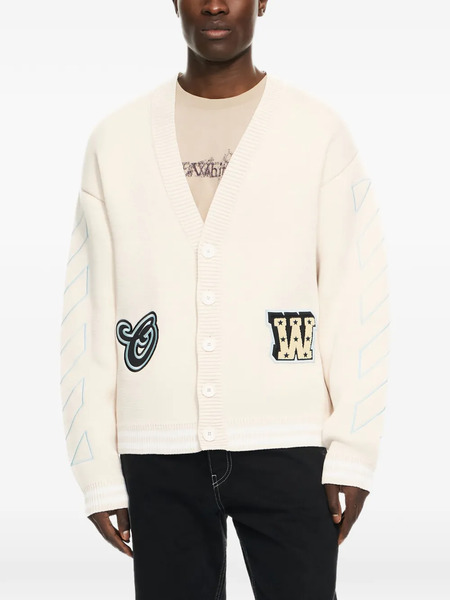  Off-white Cárdigan Con Logo De Estrella - Neutro 
