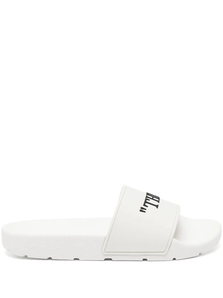  Off-white Chanclas Con Estampado Gráfico - Blanco 