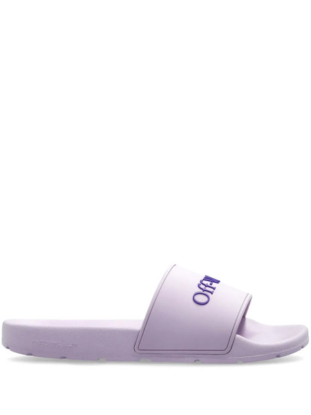  Off-white Chanclas Con Logo - Morado 