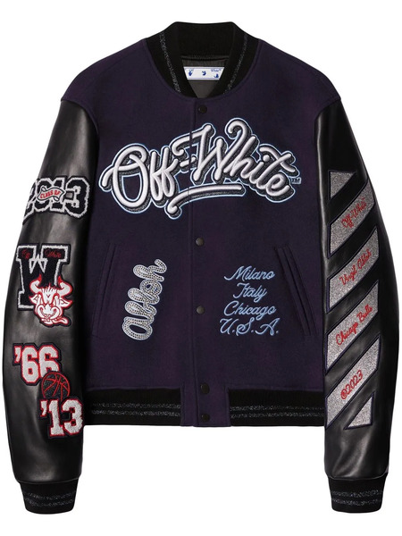  Off-white Chaqueta Varsity Chicago Bulls Blue - Negro 