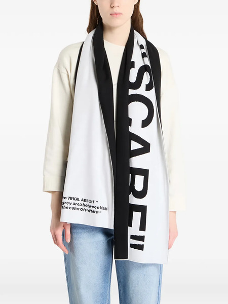  Off-white Fular Con Logo Estampado - Blanco 