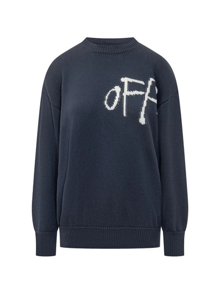  Off-white Jersey Bookish Shared Con Cuello Redondo - Azul 