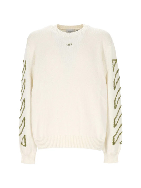  Off-white Jersey Con Cuello Redondo - Blanco 