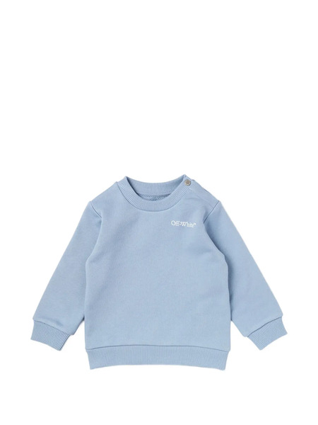  Off-white Kids Jersey Con Logo Estampado - Azul 
