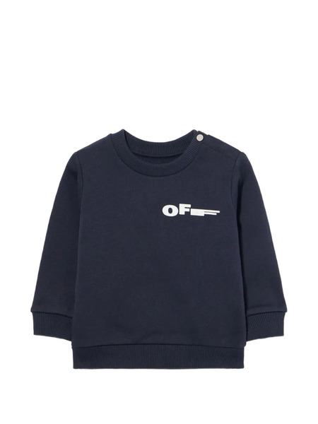  Off-white Kids Sudadera Con Cuello Redondo - Azul 