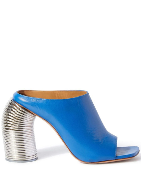  Off-white Mules Spring Con Tacón Alto - Azul 