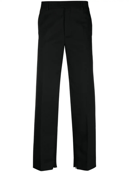  Off-white Pantalones De Vestir Con Logo Bordado - Negro 