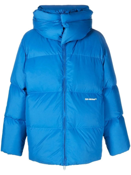 Off-white Plumífero Con Logo Estampado - Azul 