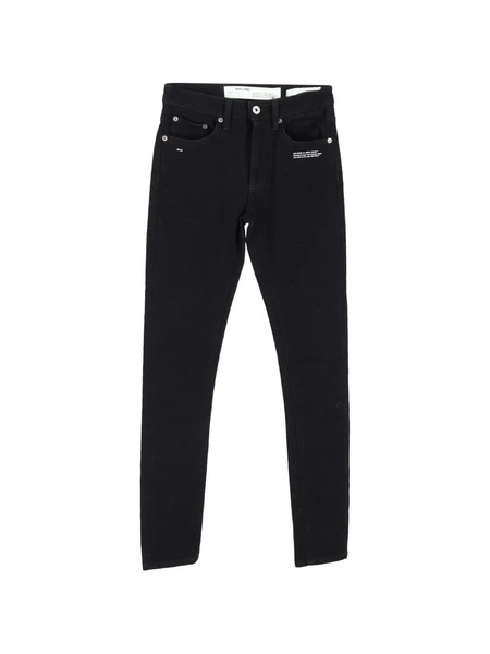  Off-white Pre-owned Pantalones Con Corte Slim - Negro 