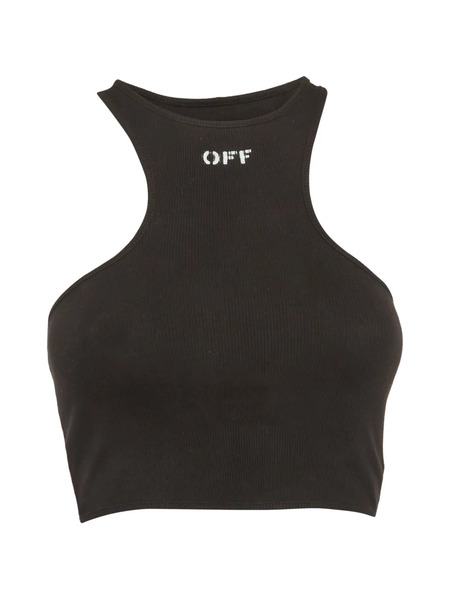  Off-white Pre-owned Top Con Logo Estampado - Negro 
