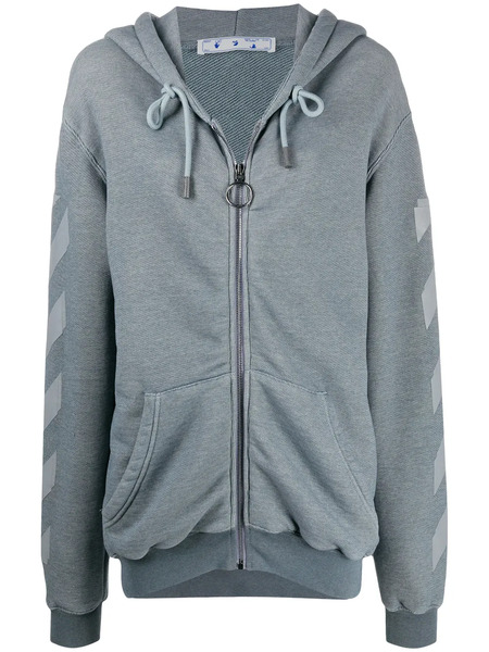  Off-white Sudadera Arrows Con Cremallera - Gris 