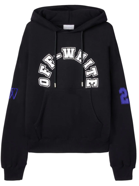  Off-white Sudadera Con Capucha Y Estampado Football - Negro 