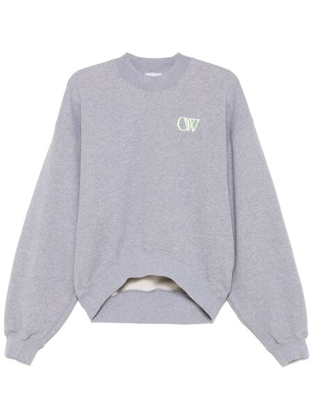  Off-white Sudadera Con Logo Bordado - Gris 