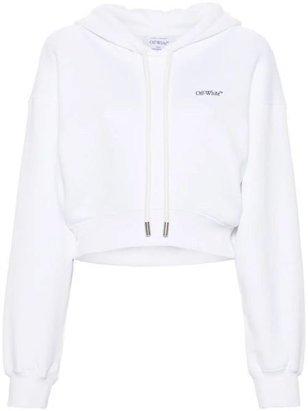  Off-white Sudadera Corta Con Capucha - Blanco 