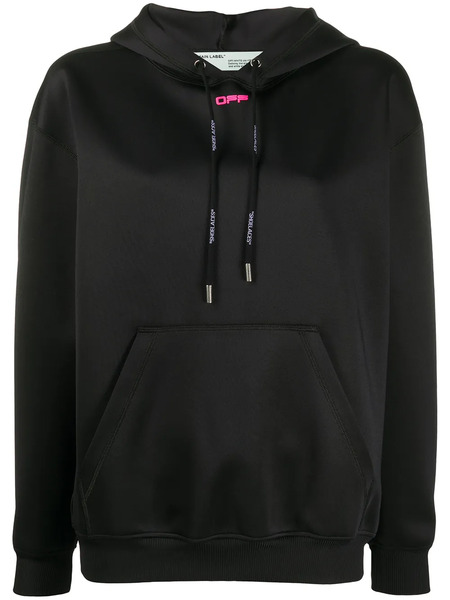  Off-white Sudadera Oversize Con Capucha Y Logo - Negro 
