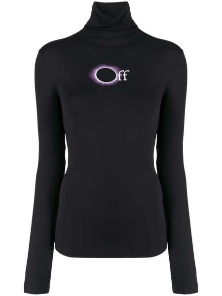  Off-white Top Con Logo Estampado - Negro 