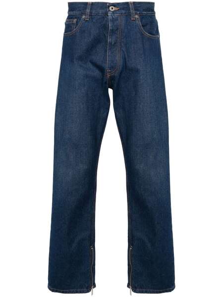  Off-white Vaqueros Anchos Arr Tab Zip Det Skate - Azul 