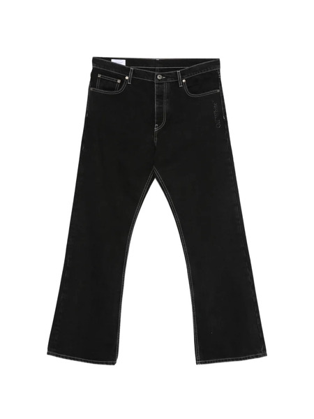  Off-white Vaqueros Con Costuras En Contraste - Negro 