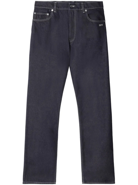  Off-white Vaqueros Con Logo Estampado - Azul 
