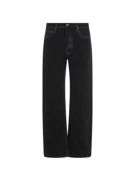  Off-white Vaqueros Con Parche Del Logo - Negro 