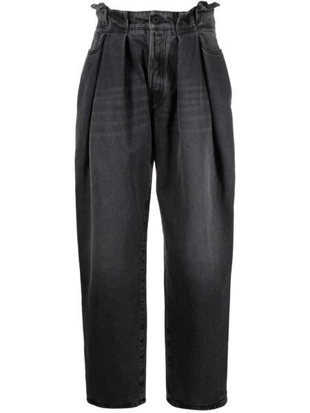  Off-white Vaqueros Holgados Con Pinzas - Negro 