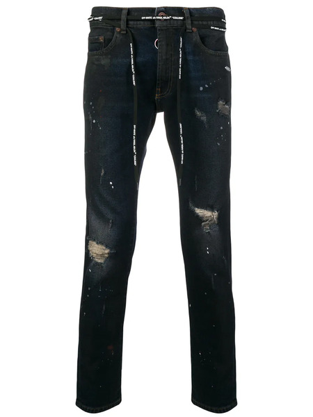  Off-white Vaqueros Pitillo - Azul 