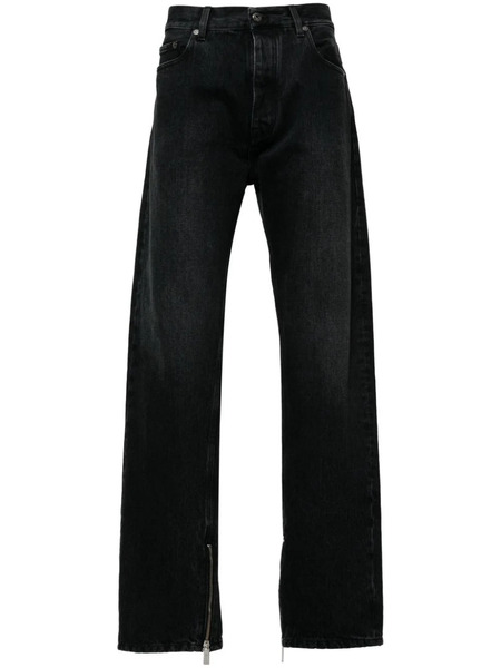  Off-white Vaqueros Rectos Con Cremallera - Negro 