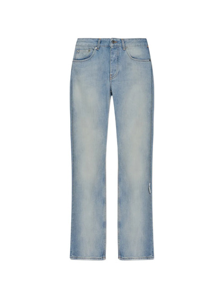  Off-white Vaqueros Rectos Con Logo - Azul 