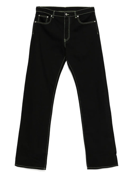  Off-white Vaqueros Rectos Con Logo Estampado - Negro 