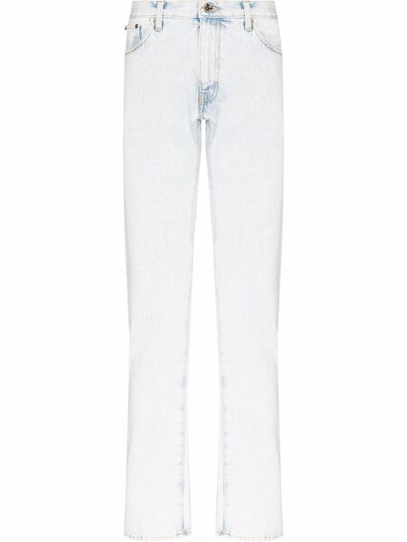  Off-white Vaqueros Slim Con Estampado A Rayas Diag Característico - Azul 