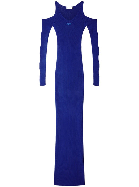  Off-white Vestido Con Aberturas - Azul 