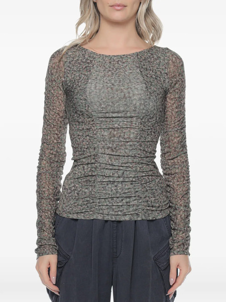  One Teaspoon Blusa Night Fever Fruncida - Verde 