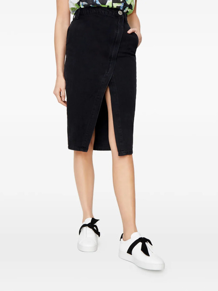  One Teaspoon Falda Midi Con Abertura - Negro 