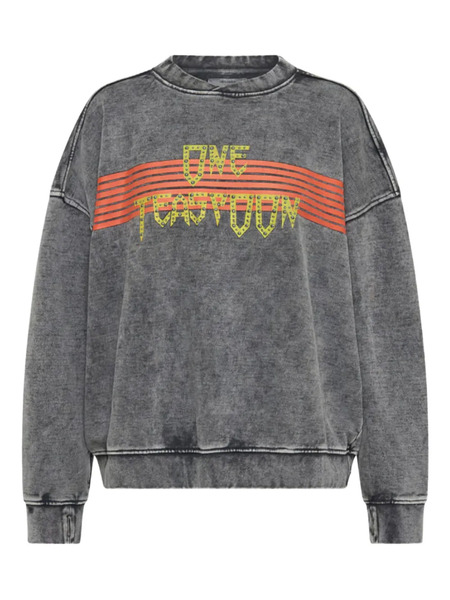  One Teaspoon Sudadera Con Aplique Del Logo - Gris 