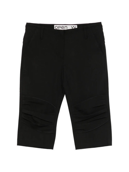  Open Yy Bermudas Capri Fruncidas - Negro 
