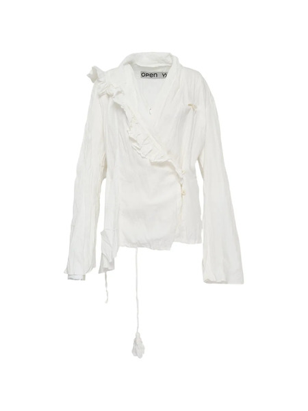  Open Yy Blusa Con Volantes - Blanco 